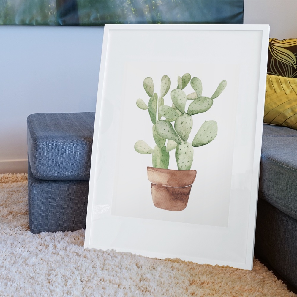 Wall Art Watercolor Cactus Plant Illustration Print Poster Unframed - Picture 6 of 9